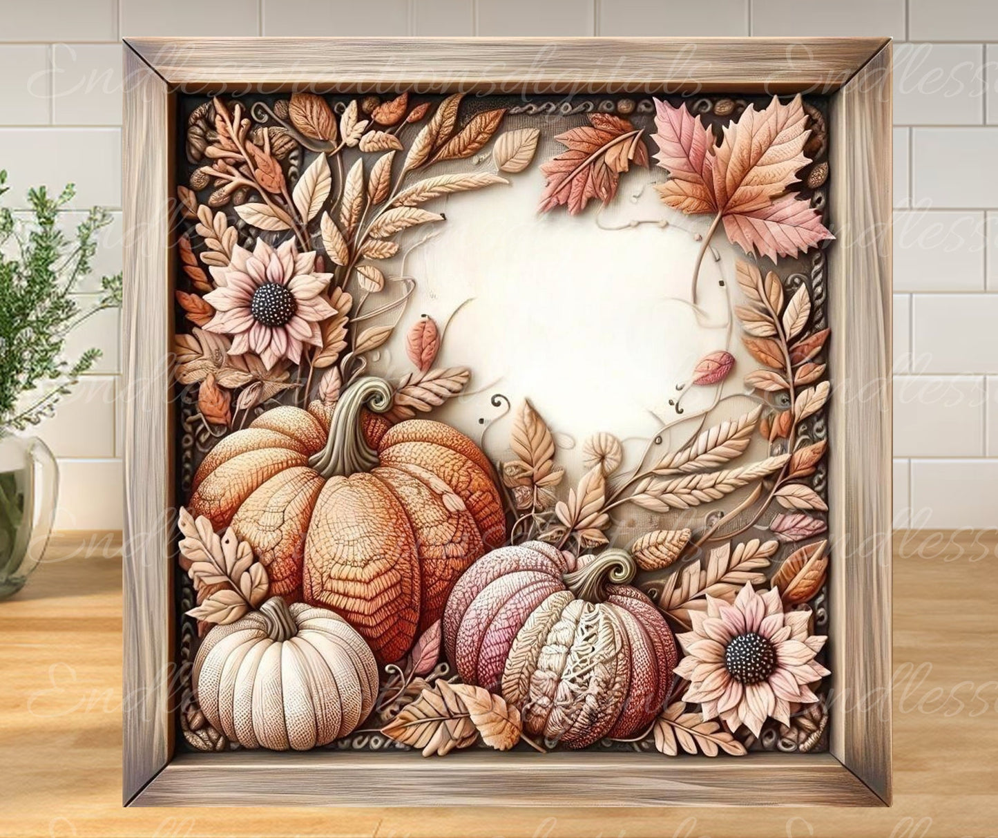 FALL SQUARE DOOR hanger, wreath sign, square cutting board png, for sublimation high resolution 2 files for download, 1 add your own text