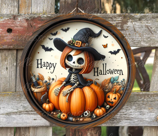 HALLOWEEN DOOR HANGER, wreath sign, round cutting board, for sublimation high resolution, 2 files for download, 1 blank add your own text
