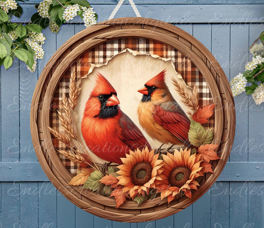 FALL CARDINAL PAIR ROUND