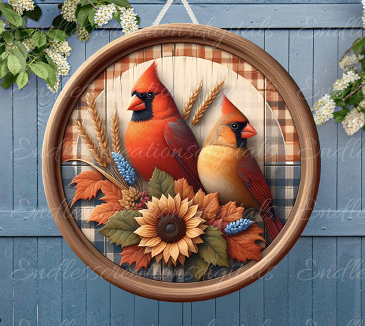 FALL CARDINALS DOOR