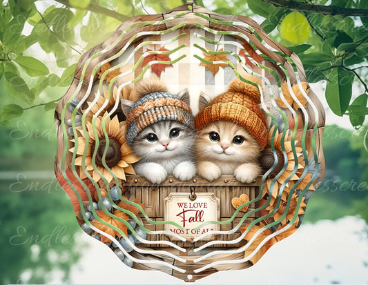 FALL KITTENS DOOR ROUND