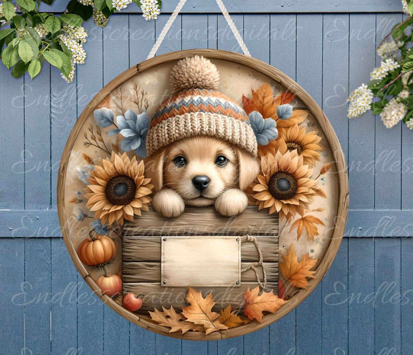LOVE FALL PUPPY ROUND
