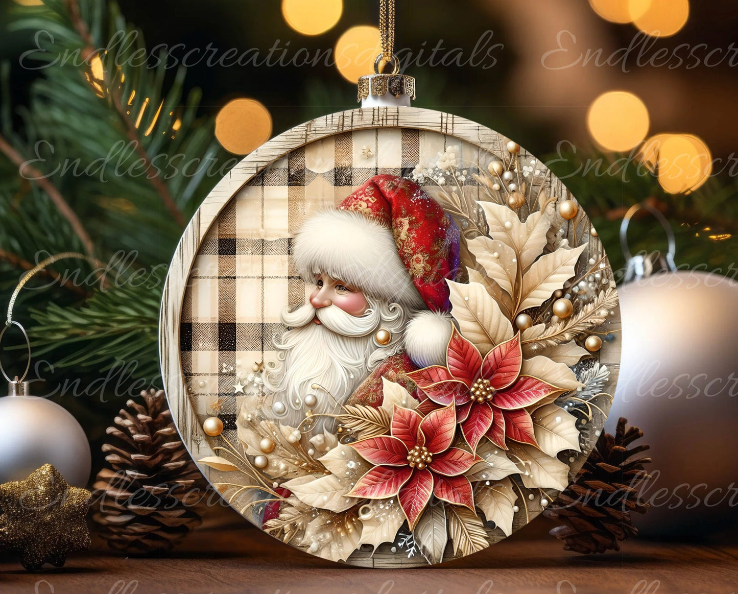 VINTAGE SANTA RED CHRISTMAS