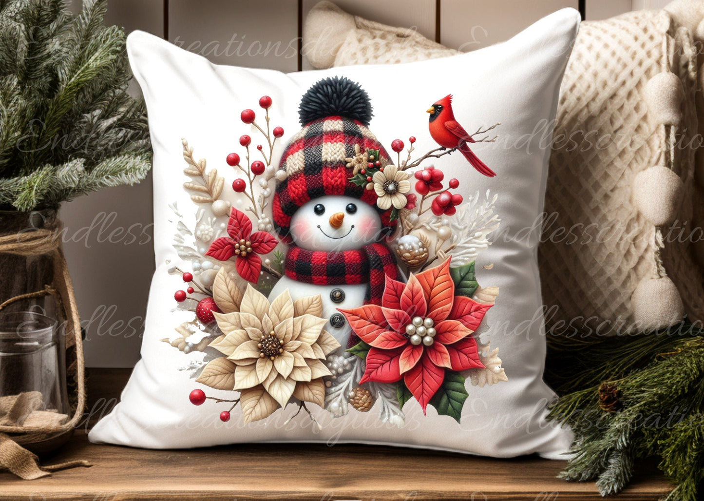 BUFFALO PLAID SNOWMAN snowman pillow, tea towel, mug etc. sublimation package of 5 high definition 300png, transparent