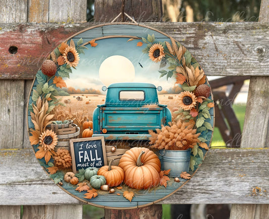 FALL BLUE TRUCK