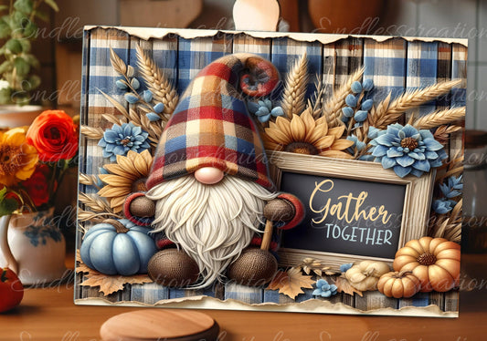 FALL GNOME CUTTING board sublimation  sublimation high resolution, 2 files for download, 1 add your own text, can be resized