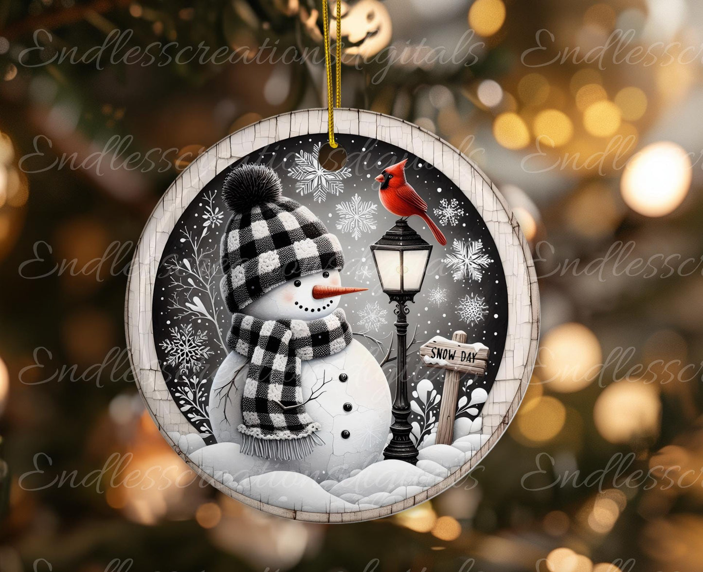 SNOWMAN CARDINAL  Door hanger, wreath sign, round cutting board, ornament, can resize,  for sublimation high resolution, 2 files, 1 add text