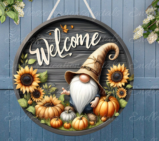 WELCOME FALL SUNFLOWER GNOME