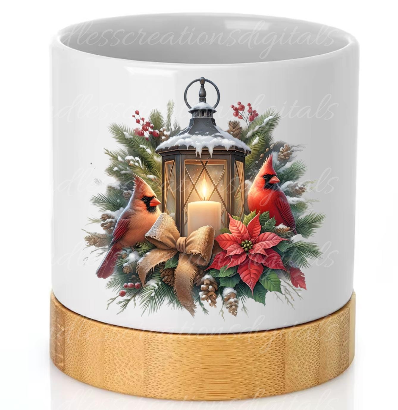 LANTERN CARDINALS PILLOW covers, tea towel, tote bags, mugs, plant pots etc. sublimation package of 5 high definition 300 Dpi, transparent,