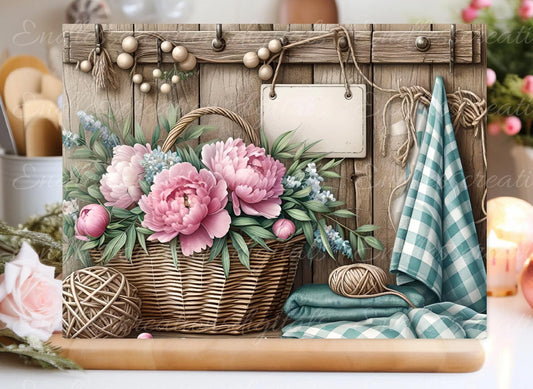 FLORAL CUTTING BOARD sublimation  sublimation high resolution, 1 file for download that you can personalize with your own text!