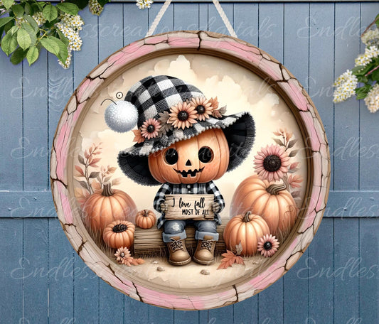 FALL PUMPKIN HEAD ROUND