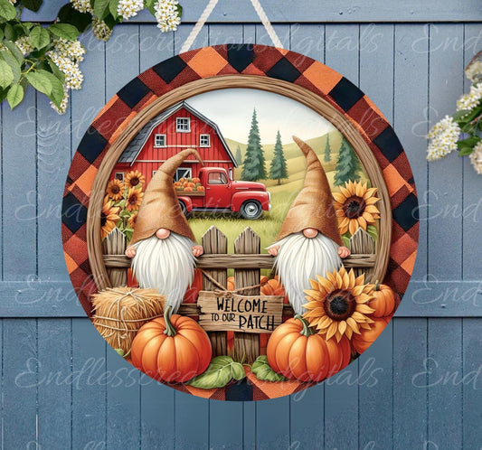 FALL GNOME WELCOME TO OUR PATCH