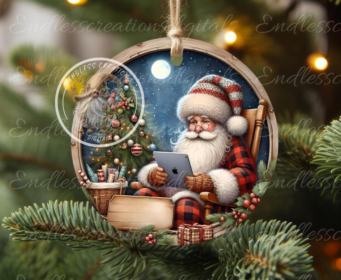 SANTA I CAN Explain, ornament, Door Hanger for sublimation high resolution 2 files for download 1 add your own text, can be resized