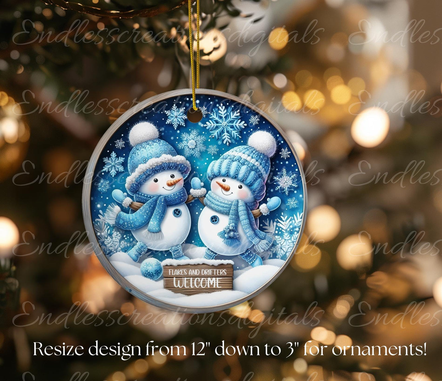 SNOWMAN DRIFTERS  Door hanger, wreath sign, round cutting board, ornament, can resize,  for sublimation high resolution, 2 files, 1 add text