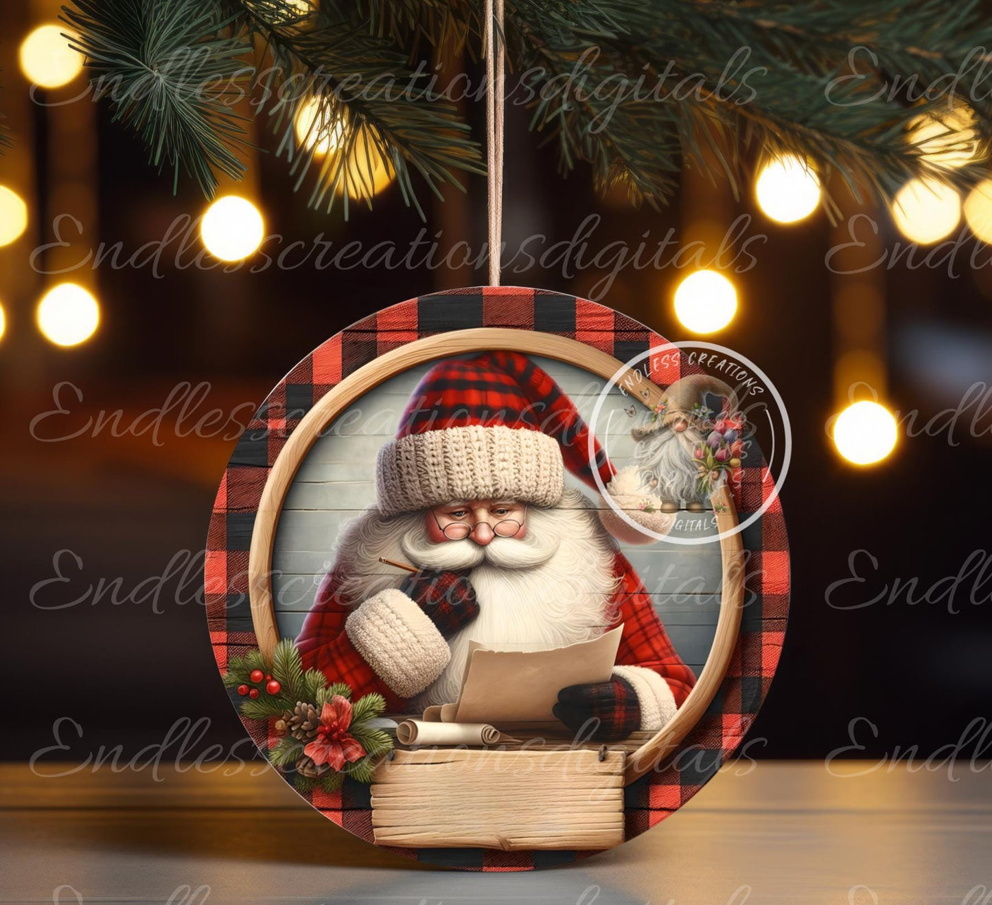 DEAR SANTA I have been good ornament, Door Hanger for sublimation high resolution 2 files for download 1 add your own text