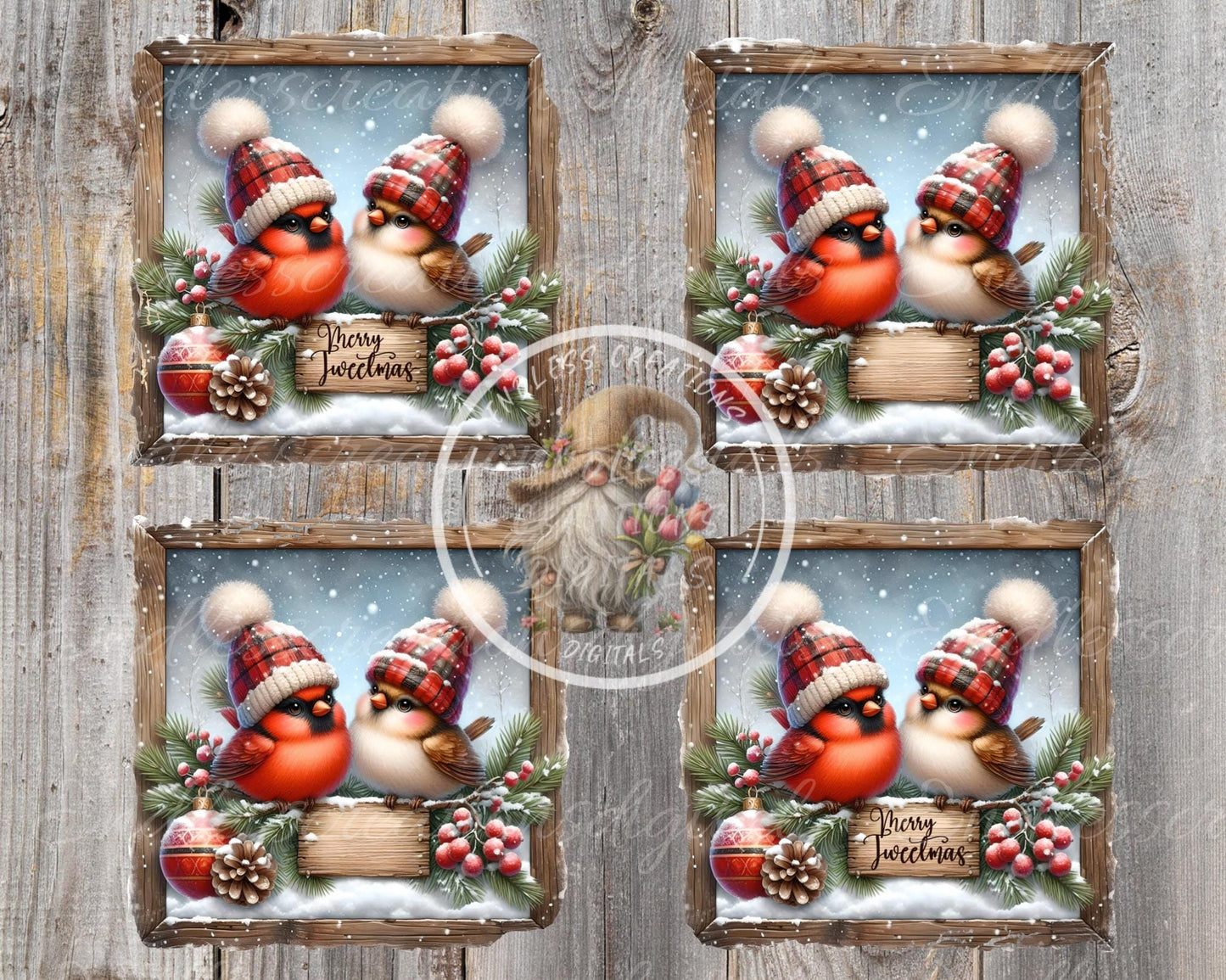 CARDINAL COUPLE Door hanger, wreath sign,SQUARE cutting board, ornament, can resize,  for sublimation high resolution, 2 files, 1 add text