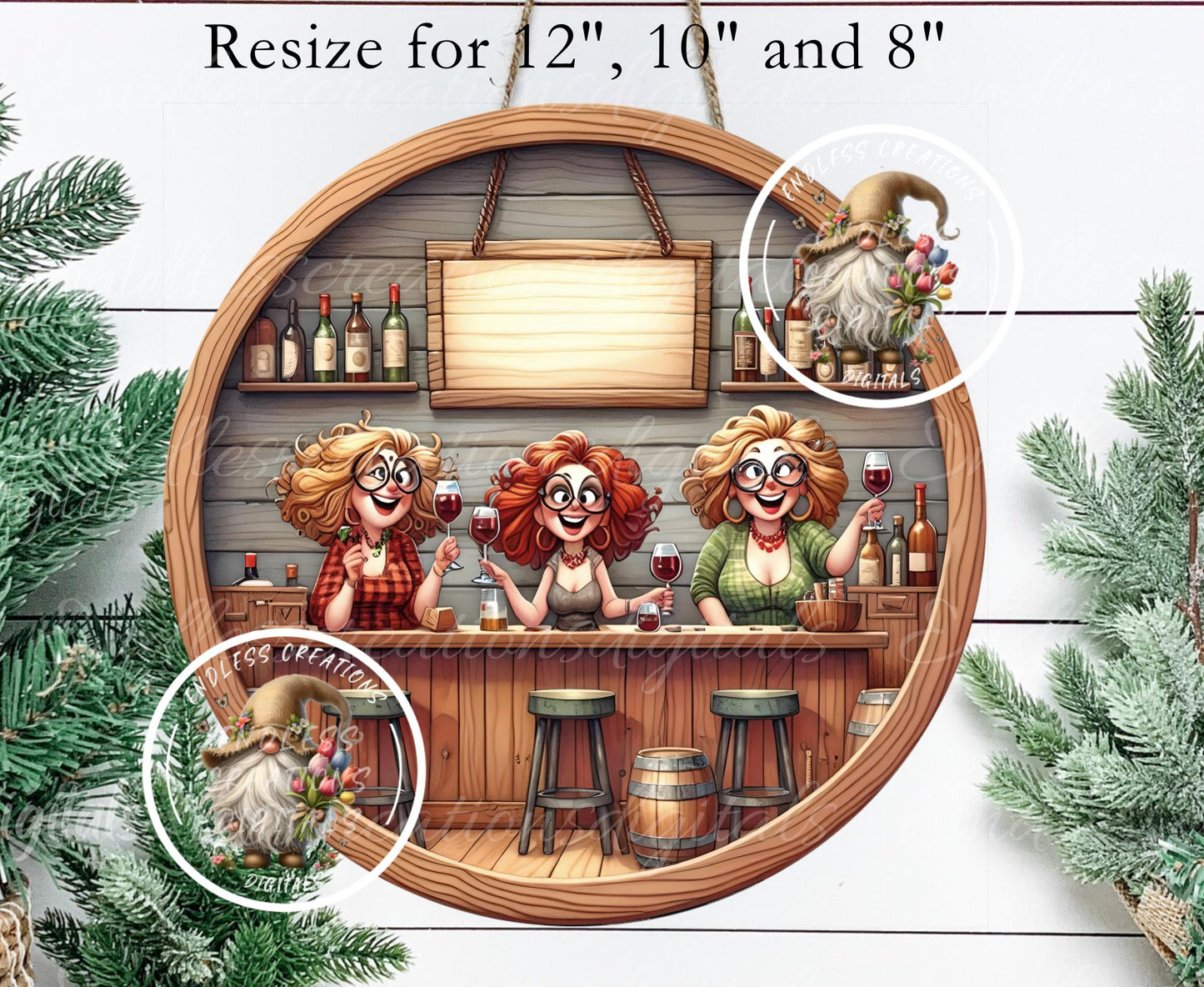 CO-WORKERS BESTIES ornament, Door Hanger for sublimation high resolution 2 files for download 1 add your own text