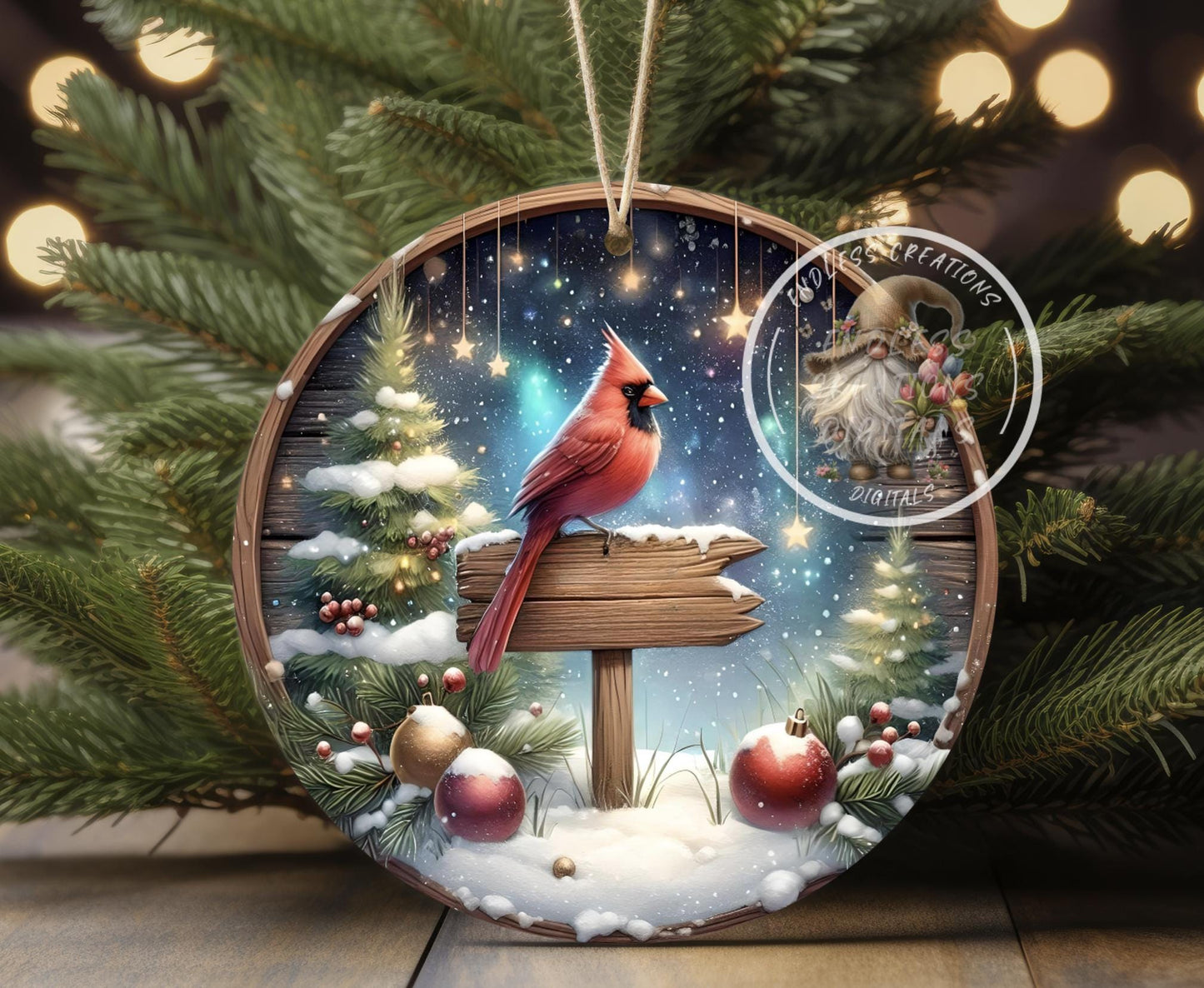 DAD MEMORIAL CARDINAL ornament, Door Hanger for sublimation high resolution 2 files for download 1 add your own text