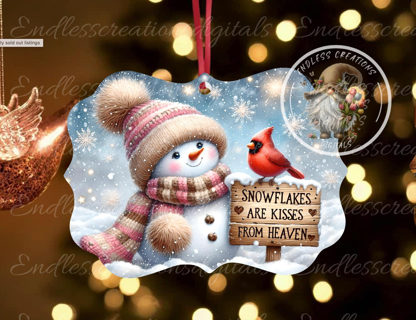 KISSES FROM HEAVEN Pink Benelux ornament, Door Hanger for sublimation high resolution 2 files for download 1 add your own text, can resize