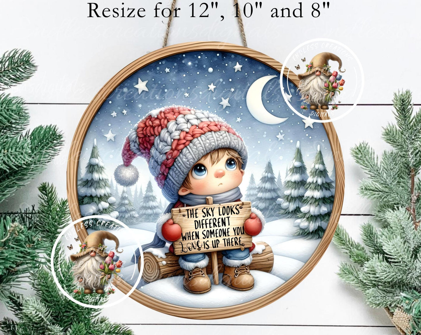 SOMEONE YOU LOVE Boy ornament, Door Hanger for sublimation high resolution 2 files for download 1 add your own text