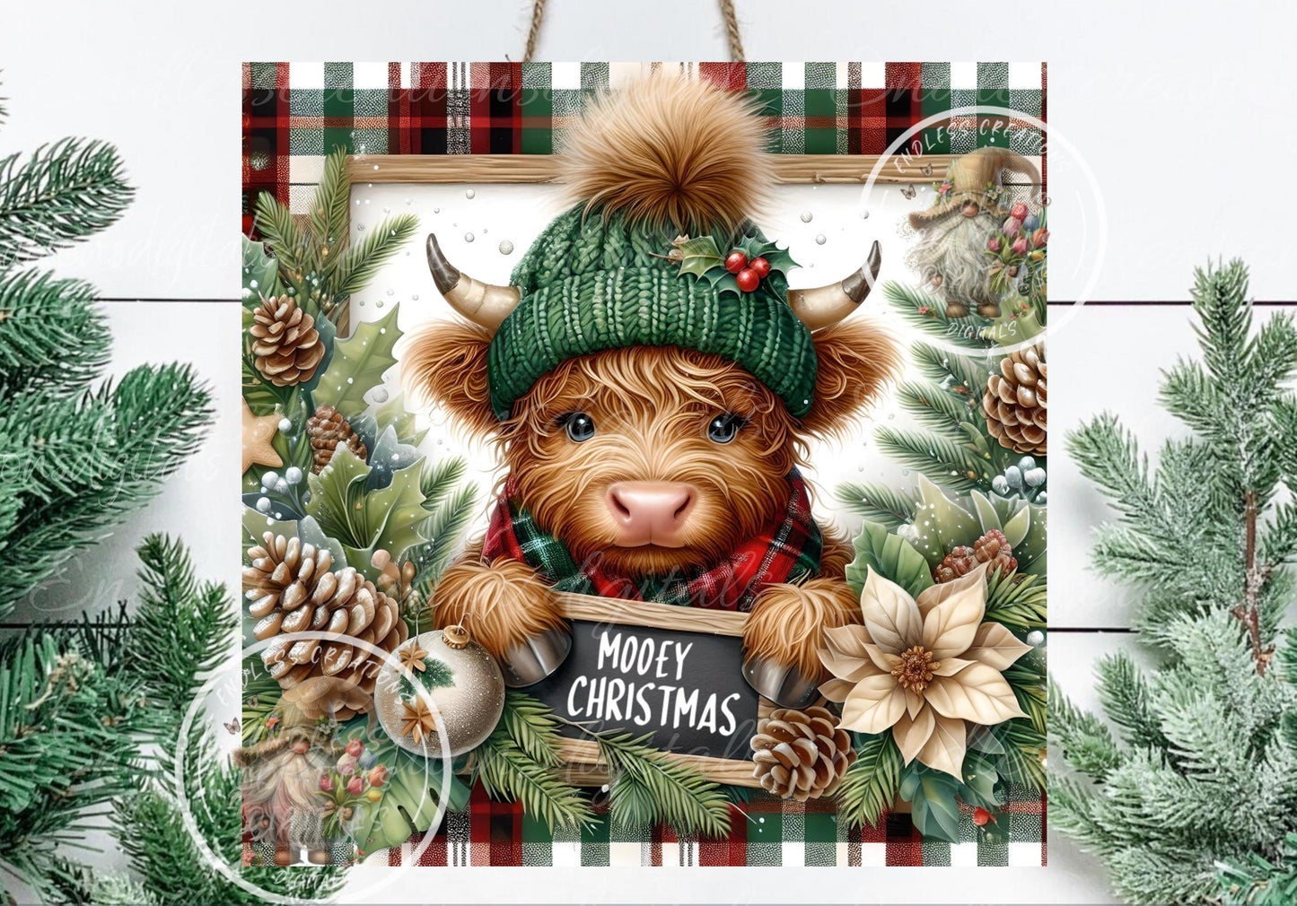 MOOEY CHRISTMAS HIGHLAND SQUARE HANGER