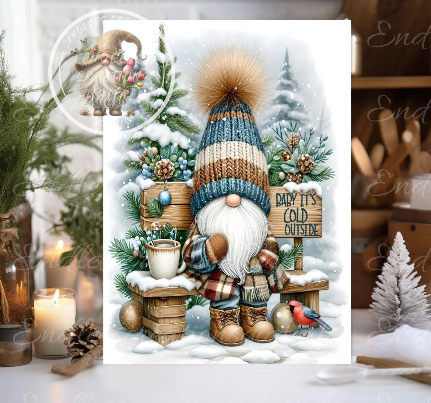 BABY IT'S COLD Outside portrait cutting board sublimation  sublimation high resolution 2 files for download 1 add your own text Resize