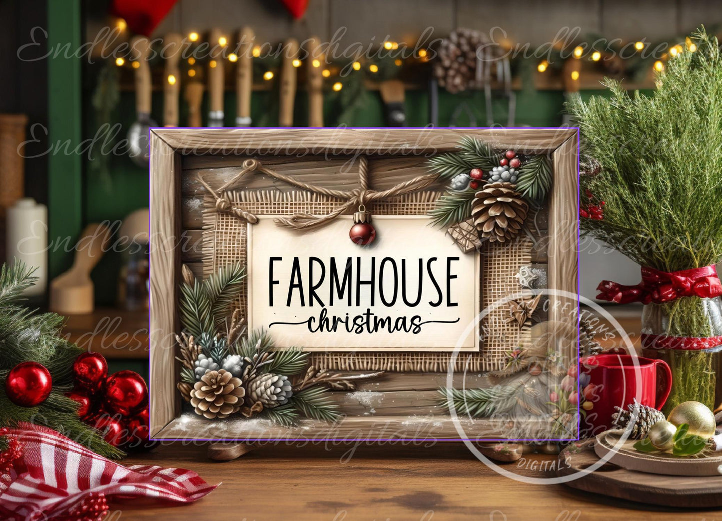 FARMHOUSE CHRISTMAS Cutting board sublimation, 300 dpi high resolution 2 files for download 1 add your own text