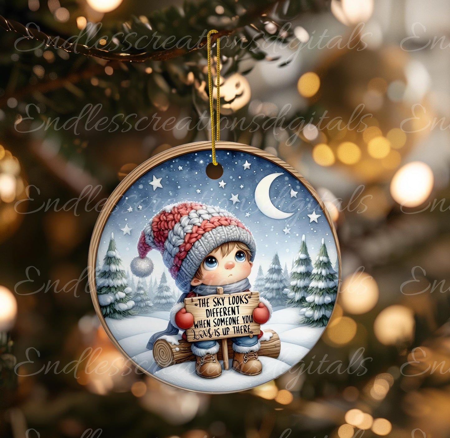 SOMEONE YOU LOVE Boy ornament, Door Hanger for sublimation high resolution 2 files for download 1 add your own text