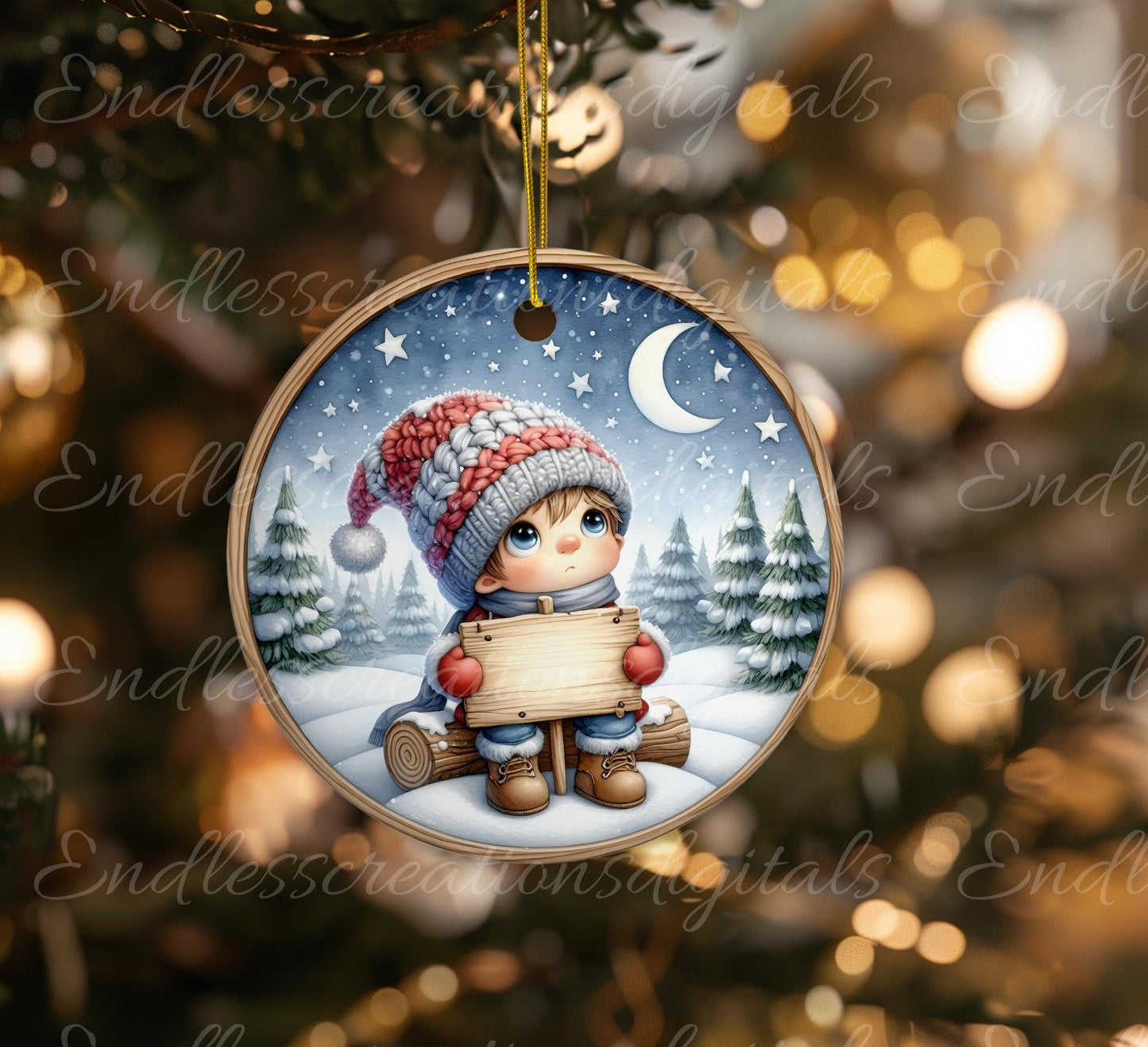 SOMEONE YOU LOVE Boy ornament, Door Hanger for sublimation high resolution 2 files for download 1 add your own text