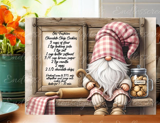 COOKIE GNOME CUTTING board sublimation  sublimation high resolution 2 files, 1 add your own text