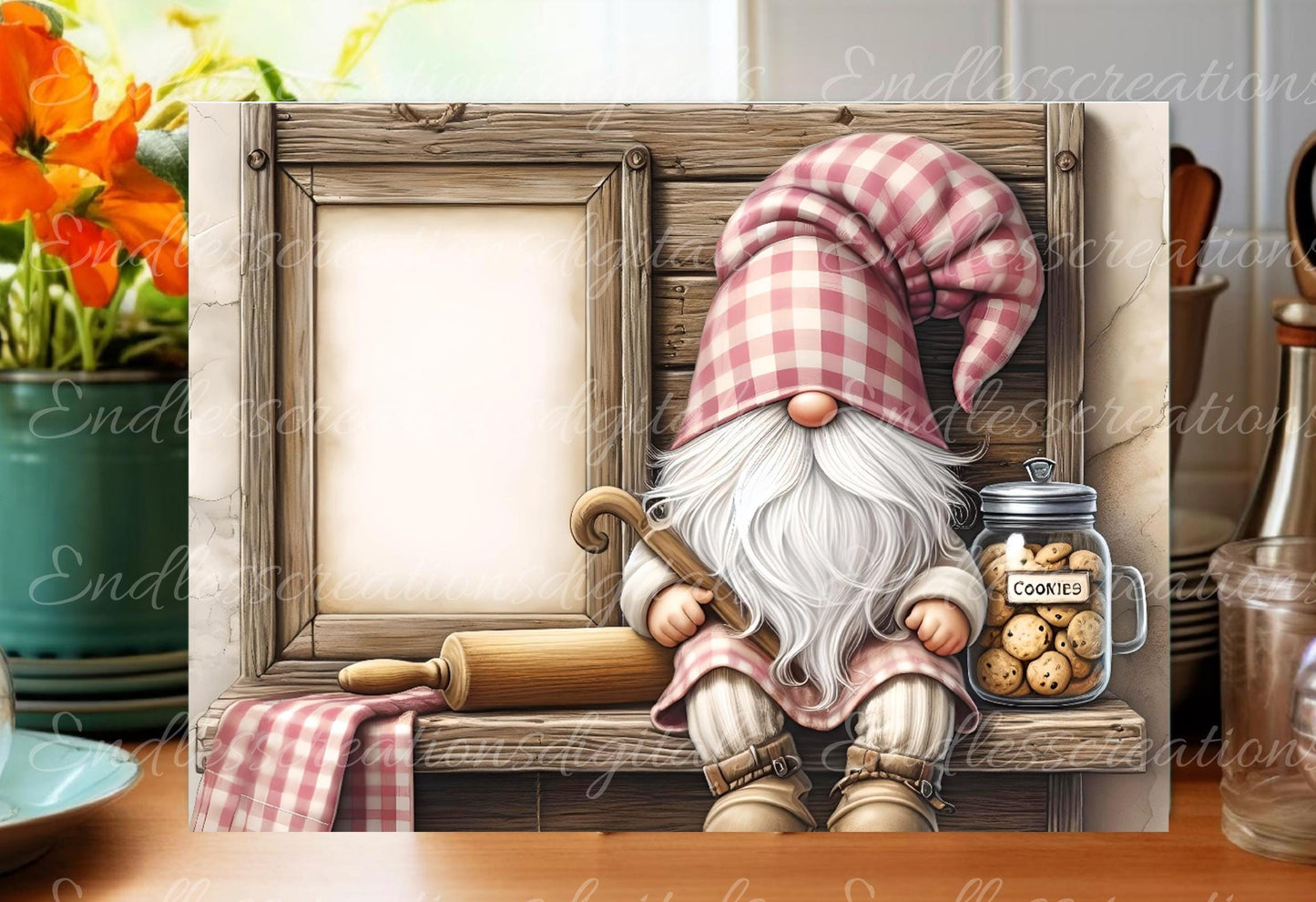 COOKIE GNOME CUTTING board sublimation  sublimation high resolution 2 files, 1 add your own text