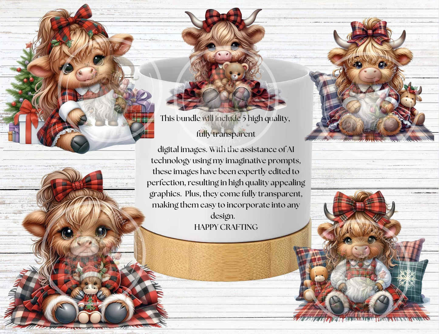 HOLIDAY GIRLY COW TRANSPARENCIES