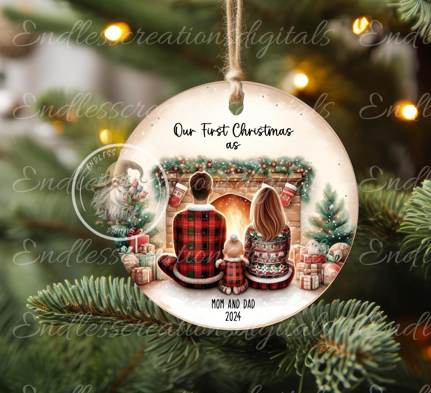 PARENTS FIRST CHRISTMAS ornament, Door Hanger for sublimation high resolution 2 files for download 1 add your own text