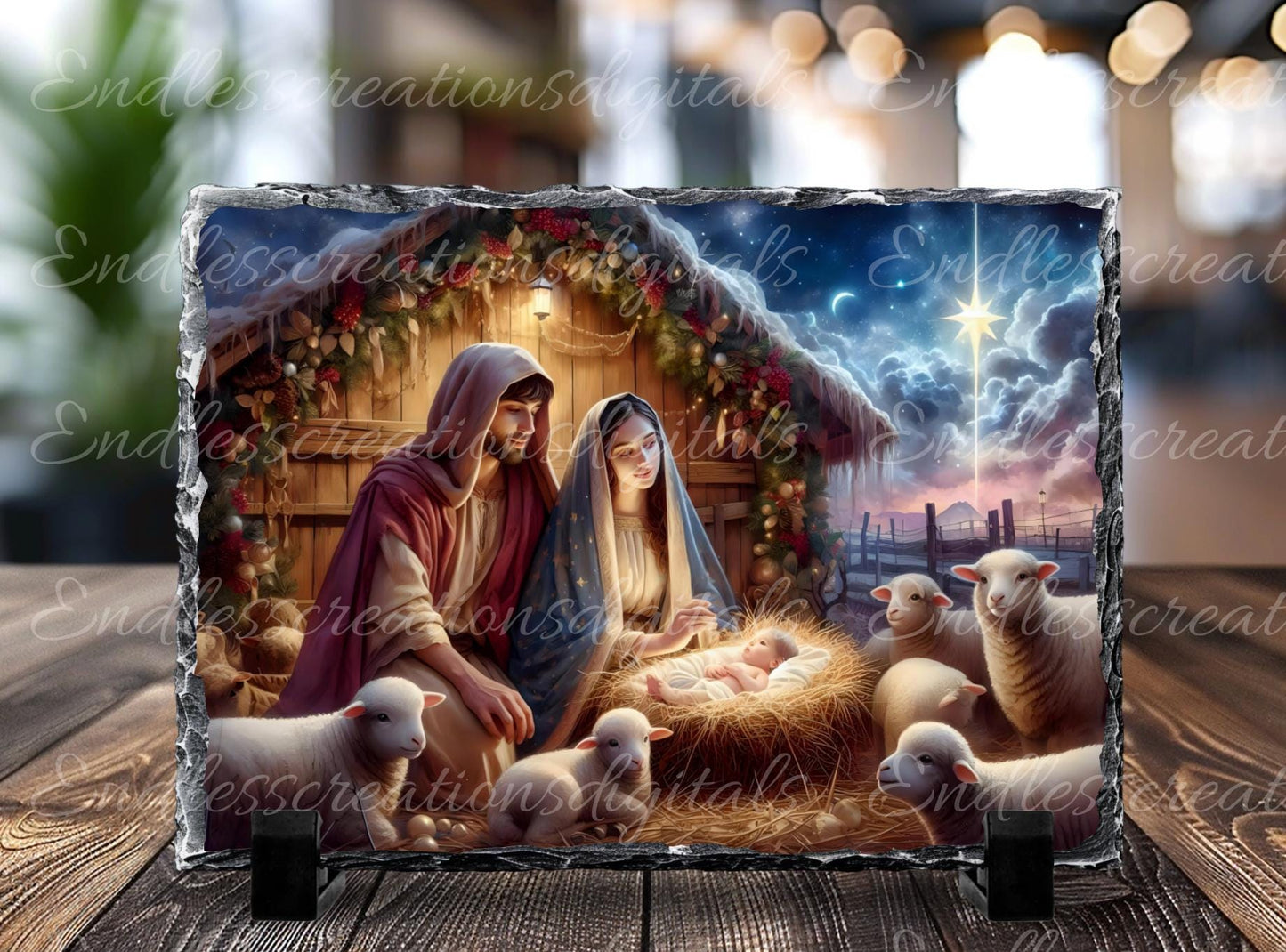 NATIVITY SCENE CUTTING board,  sublimation slates, aluminum signs  sublimation high resolution