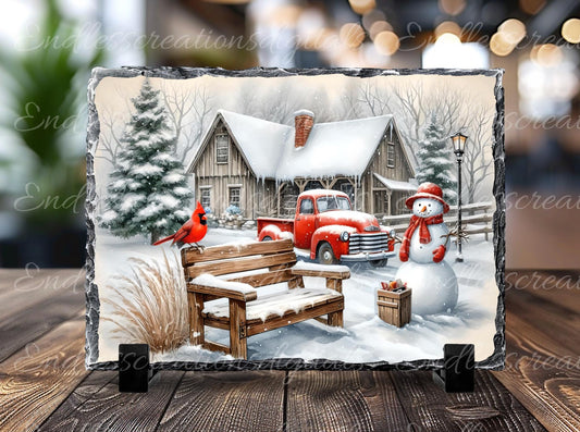 WINTER SCENE CUTTING board, sublimation slates, aluminum signs  sublimation high resolution, 300 dpi