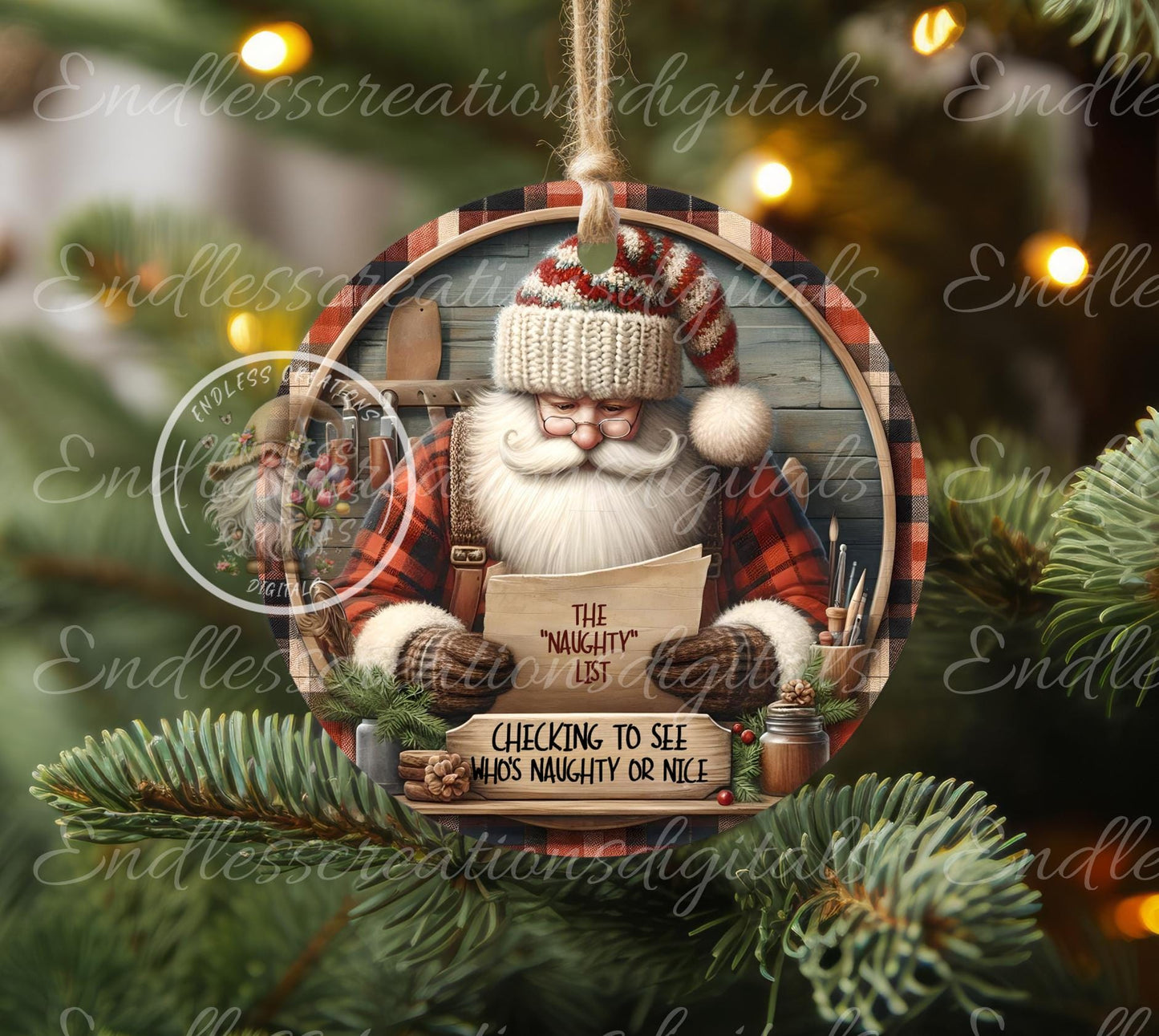 SANTA NAUGHTY LIST, ornament, Door Hanger for sublimation high resolution 2 files for download 1 add your own text, can be resized