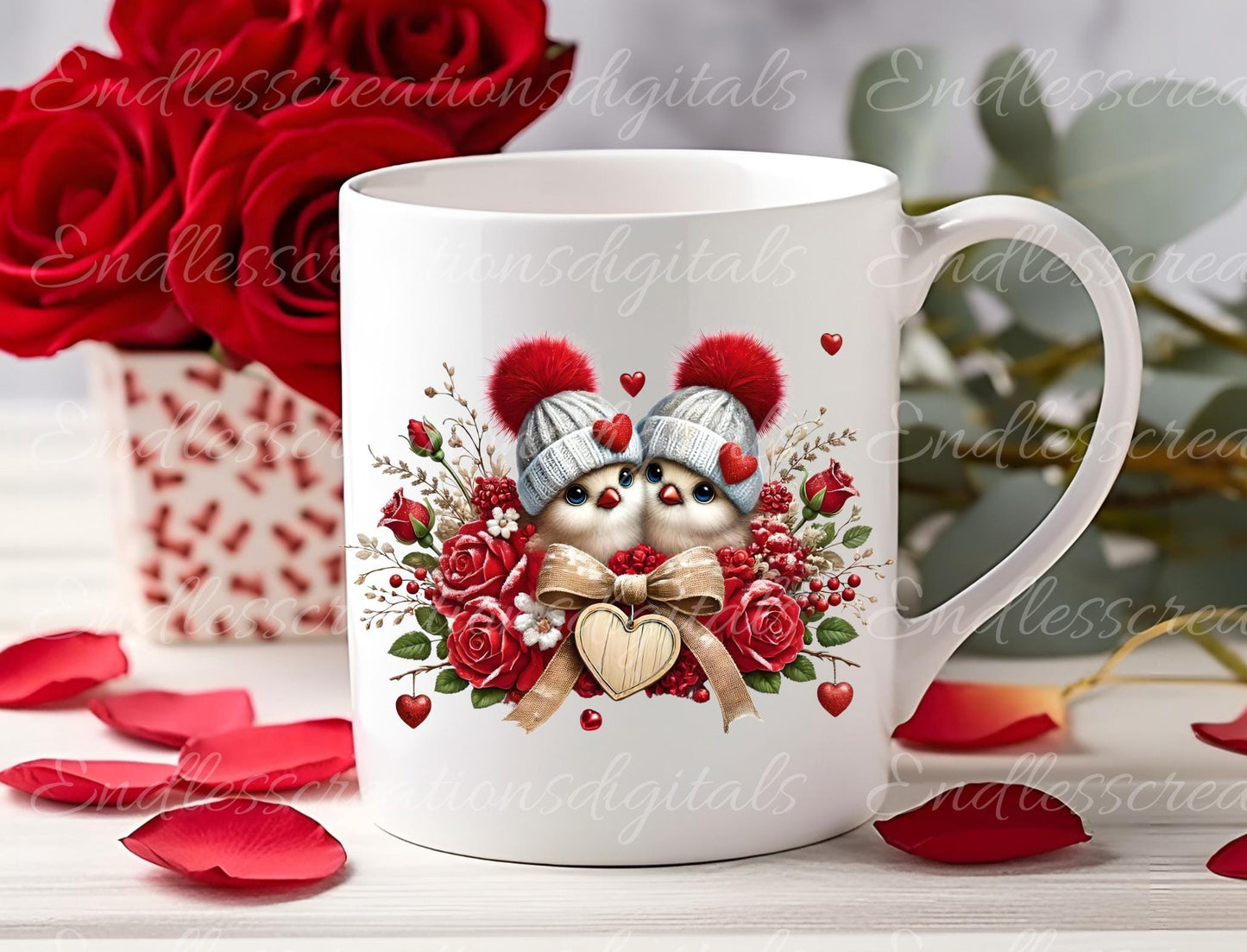 VALENTINES HIGHLAND COW, Cardinals,  Pillow covers, tea towel mugs, plant pots etc sublimation package of 5  300 Dpi png,  add your own text