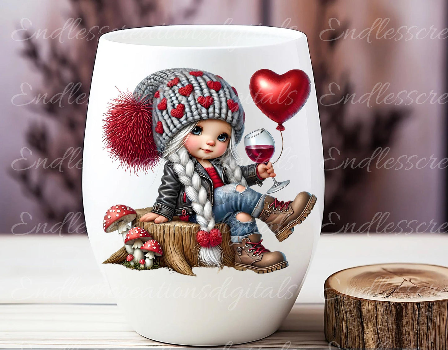 VALENTINES KISSING GNOMES Pillow covers, tea towel mugs plant pots etc. sublimation package of 5  300 Dpi, transparent,  add your own text