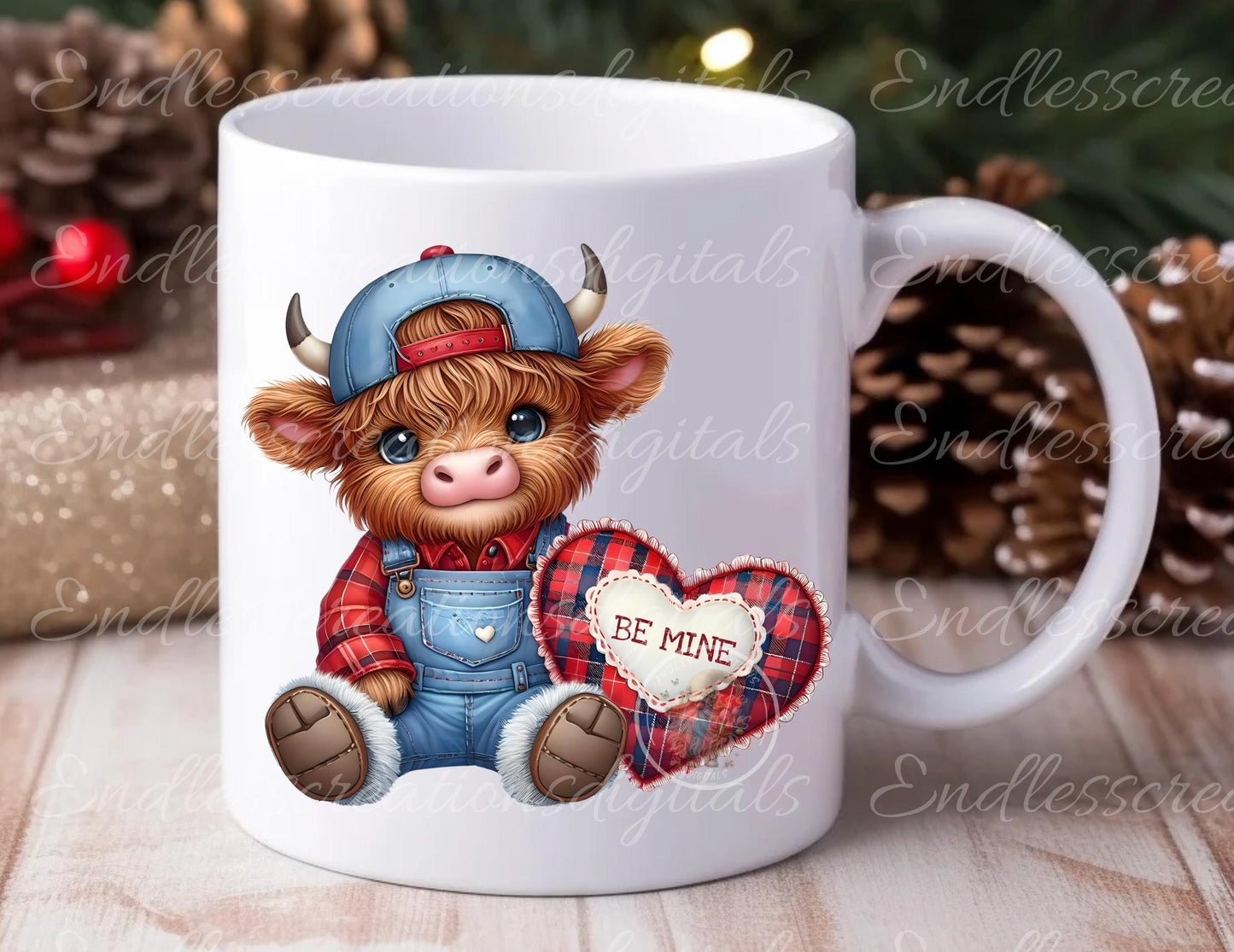 VALENTINES HIGHLAND COW Pillow covers, tea towel mugs plant pots etc. sublimation package of 5 high definition 300 Dpi, transparent