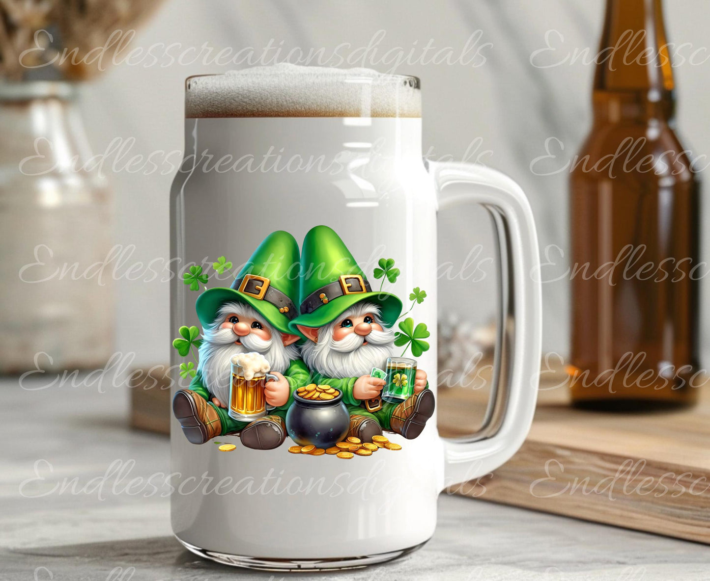 ST. PADDY'S DAY Spring  Pillow covers, tea towel mugs, plant pots etc sublimation package of 5,  300 Dpi high quality png files for download