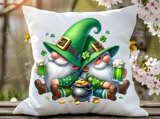 ST. PADDY'S DAY Spring  Pillow covers, tea towel mugs, plant pots etc sublimation package of 5,  300 Dpi high quality png files for download