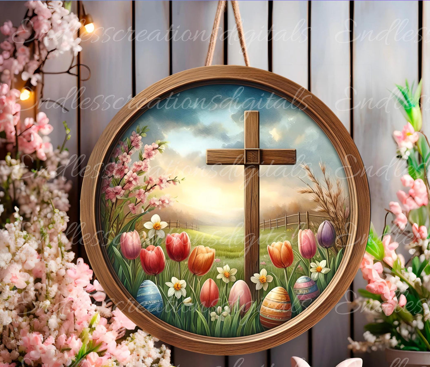 HE IS RISEN Easter Wreath Sign, door hanger wind spinner slate for sublimation high resolution 2 files for download 1 add your own text