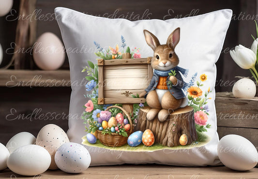 EASTER RABBIT SUBLIMATION png, transparent  for sublimation high resolution, 5 transparent files for download