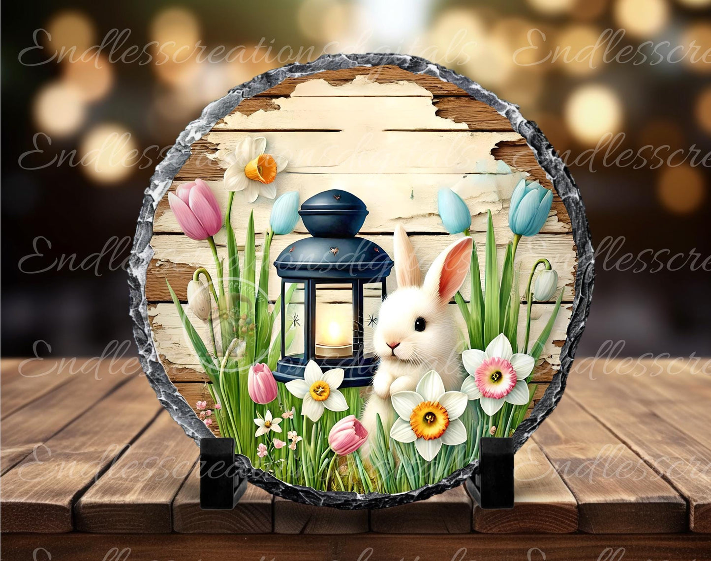 EASTER SUBLIMATION WREATH Sign, door hanger, slate for sublimation high resolution, 2 files for download, 1 add your own text