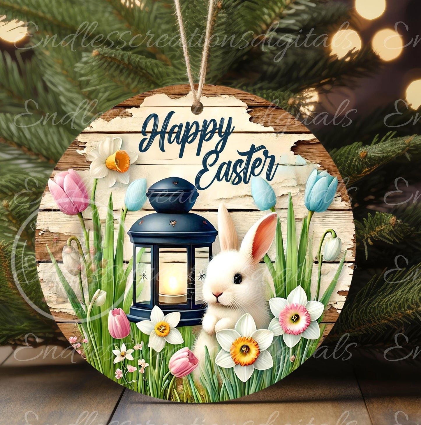 EASTER SUBLIMATION WREATH Sign, door hanger, slate for sublimation high resolution, 2 files for download, 1 add your own text