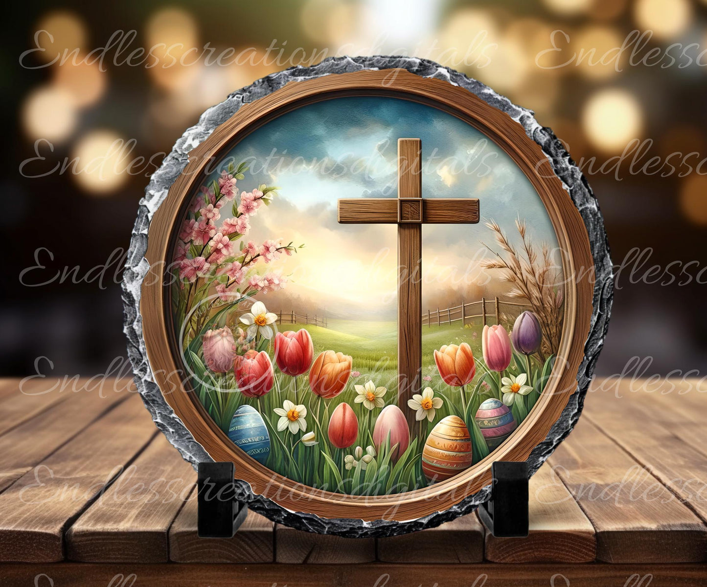 HE IS RISEN Easter Wreath Sign, door hanger wind spinner slate for sublimation high resolution 2 files for download 1 add your own text