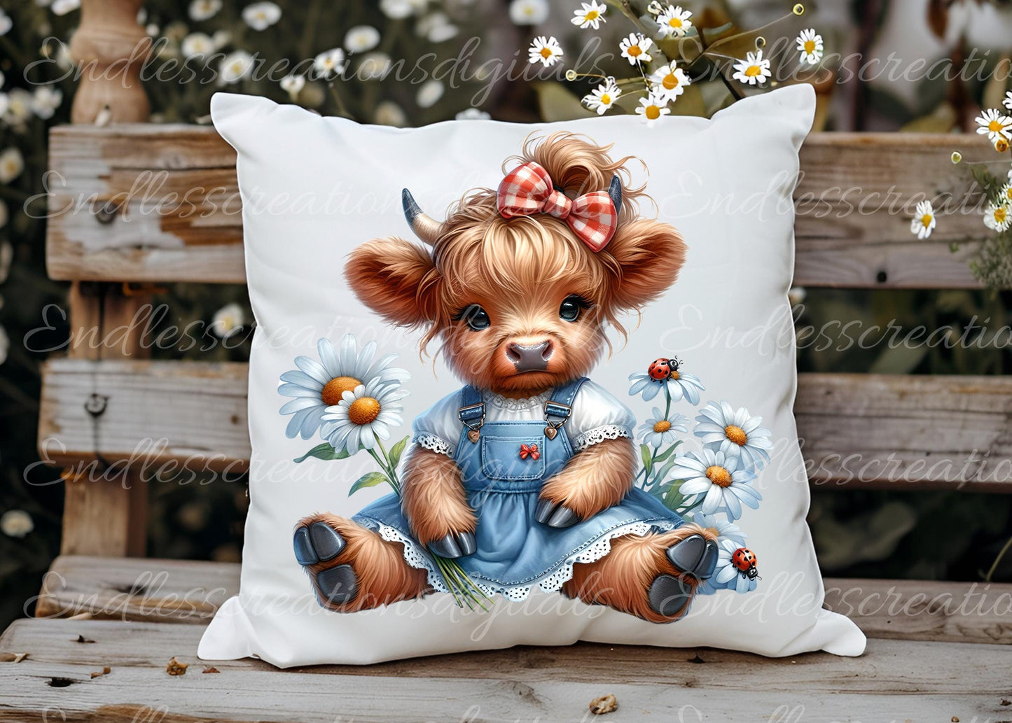 FLORAL GIRLIE HIGHLAND COW SPRING/SUMMER TRANSPARENCIES