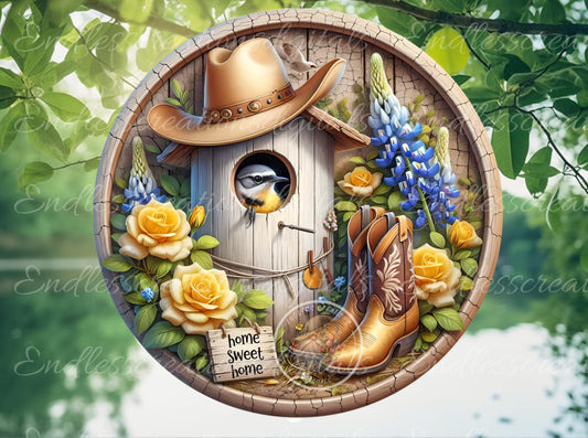 HOME SWEET HOME SPRING BLUEBONNETS