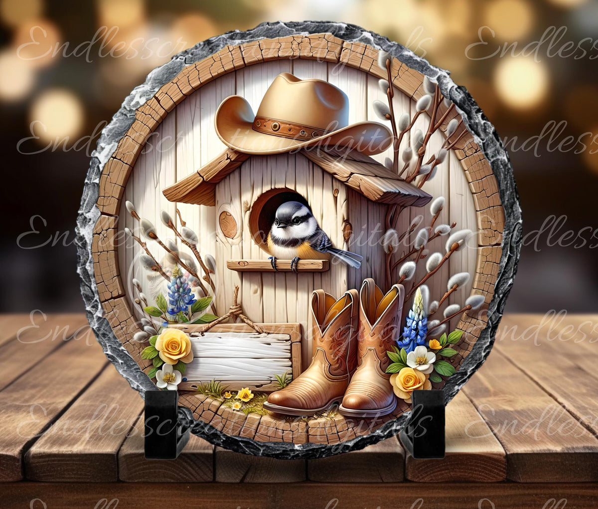 Spring Howdy HOWDY TWEETS SPRING FLORAL ROUND – Endless Creations Digitals
