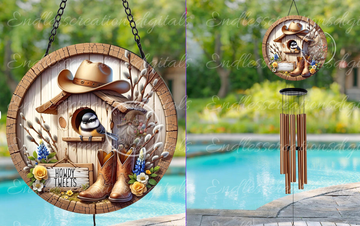 Spring Howdy HOWDY TWEETS SPRING FLORAL ROUND – Endless Creations Digitals